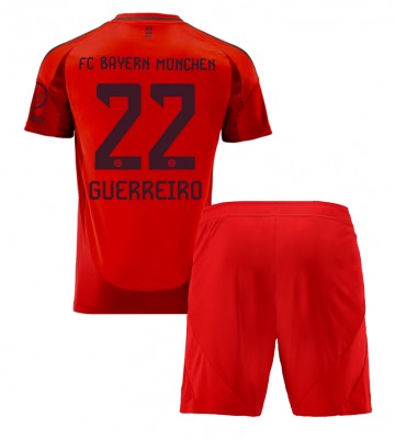 Bayern Munich Raphael Guerreiro #22 Primera Equipación Niños 2024-25 Manga Corta (+ Pantalones cortos)